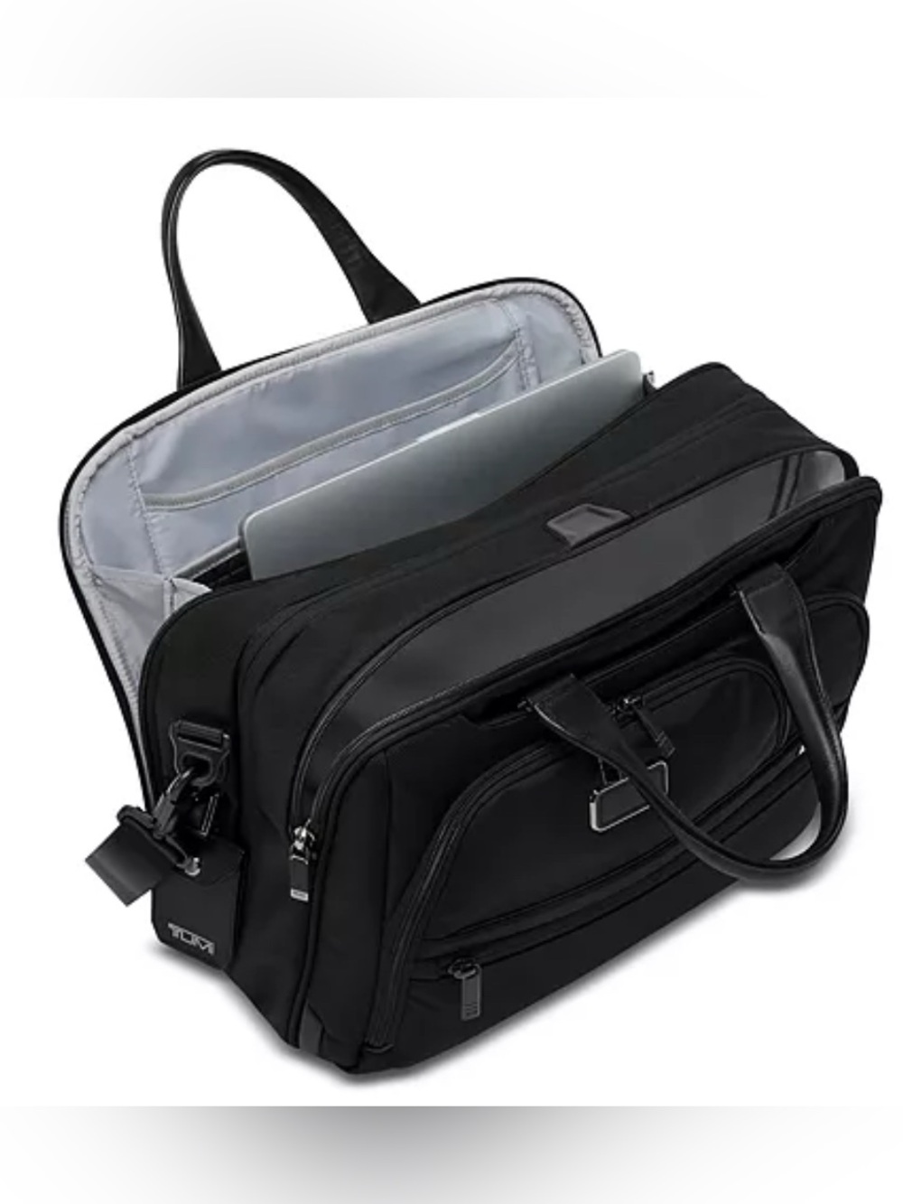Tumi Black Alpha 4 Medium 15" Expansion Briefcase
